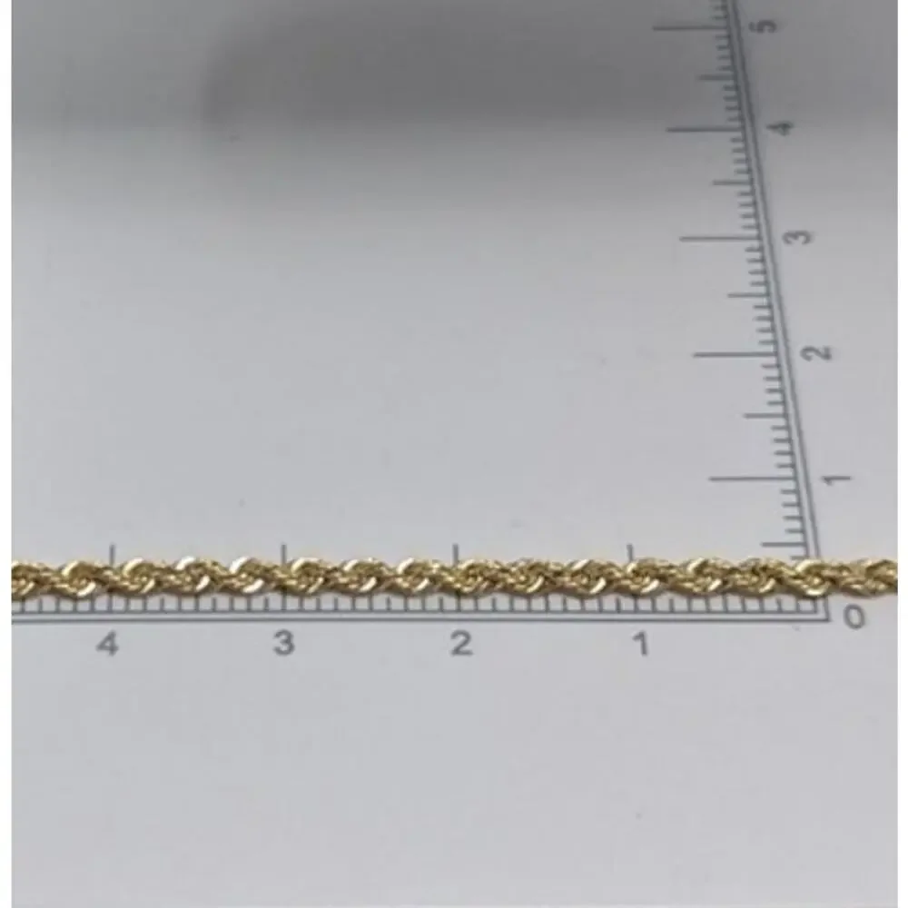 Charpas Italy 14K Yellow Gold Rope Chain Necklace – 38”, 4.80g, Hallmarked